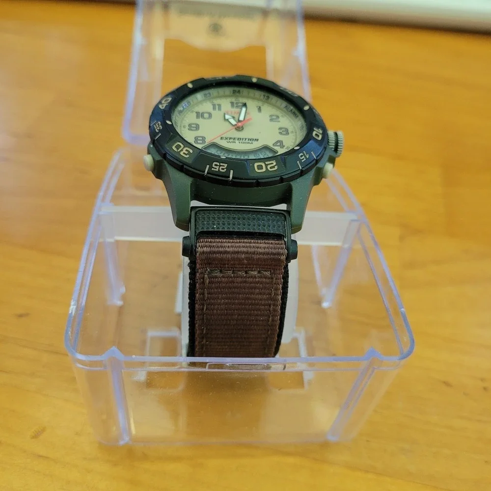 TIMEX Expedition T45181 Analog Digital Indiglo Nylon Watch Mint